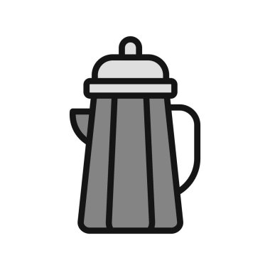 Kettle simgesi, vektör illüstrasyonu 