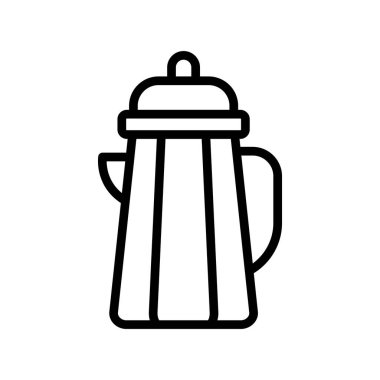 Kettle simgesi, vektör illüstrasyonu 