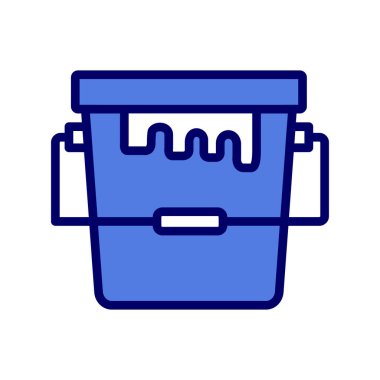 Boya kovası ikonu. vektör illüstrasyonu 