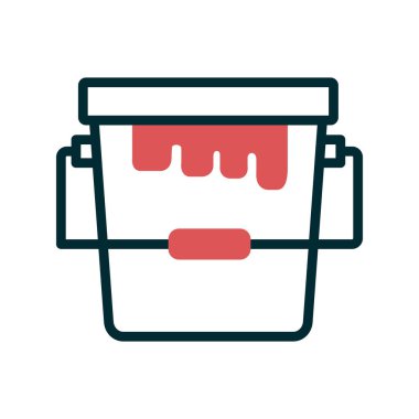 Boya kovası ikonu. vektör illüstrasyonu 