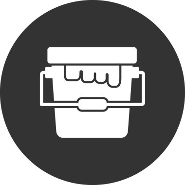 Boya kovası ikonu. vektör illüstrasyonu 