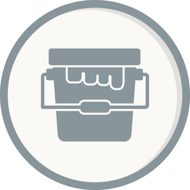 Boya kovası ikonu. vektör illüstrasyonu 