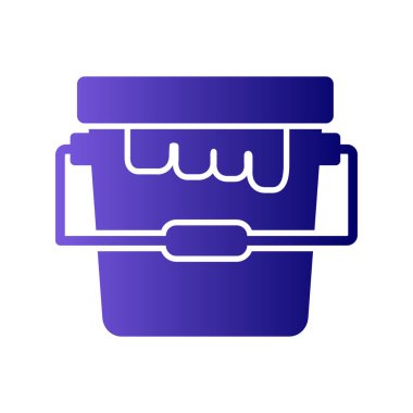 Boya kovası ikonu. vektör illüstrasyonu 