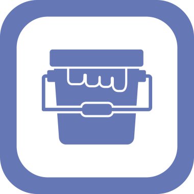 Boya kovası ikonu. vektör illüstrasyonu 