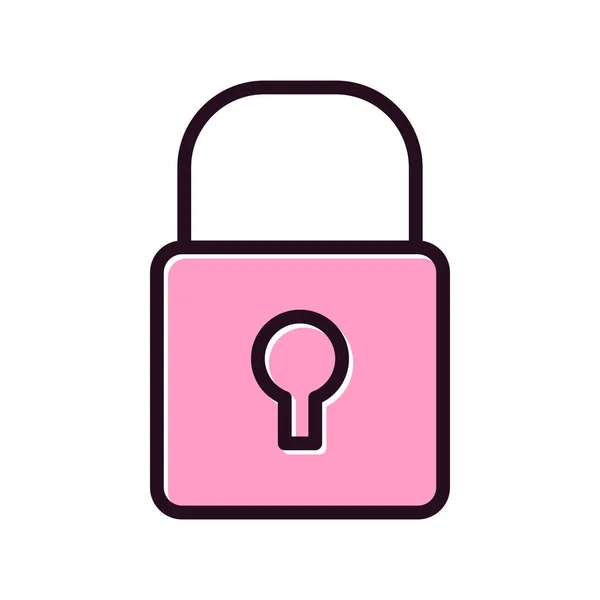 Padlock Icon Vector Illustration — Stock Vector