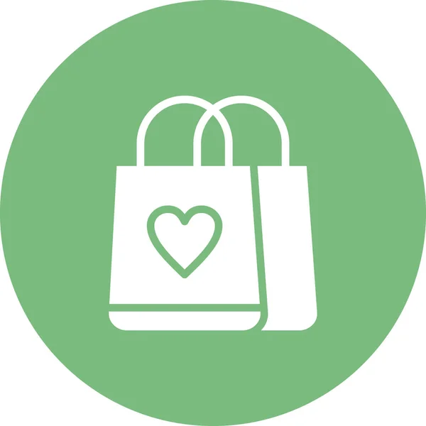 Shopping Icon Vektor Illustration Schwarz Weißes Piktogramm — Stockvektor