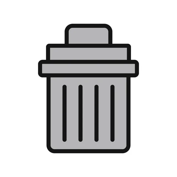 Trash Bin Icon Vector Illustration — Stock Vector