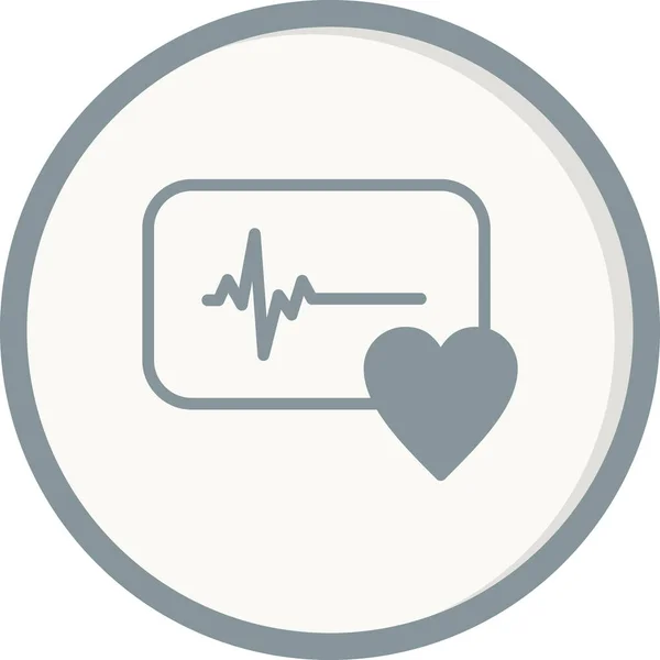 Yaşam Çizgisi Kalp Simgesi Vektör Illüstrasyonu — Stok Vektör