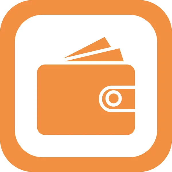 Brieftasche Web Symbol Einfache Illustration — Stockvektor
