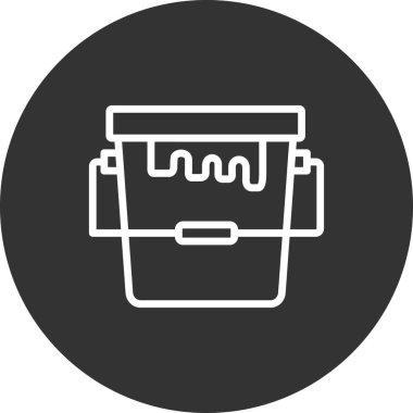 Boya kovası ikonu. vektör illüstrasyonu 