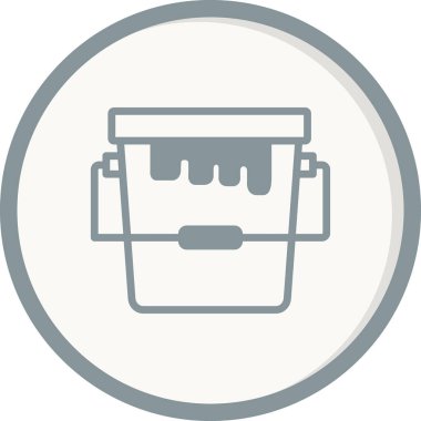 Boya kovası ikonu. vektör illüstrasyonu 