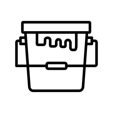 Boya kovası ikonu. vektör illüstrasyonu 