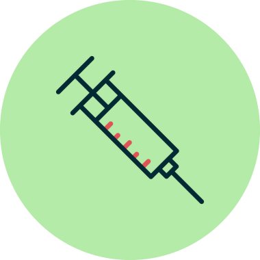 Şırınga simgesi, vektör illüstrasyonu 