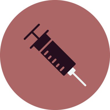 Şırınga simgesi, vektör illüstrasyonu 