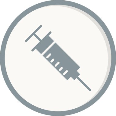 Şırınga simgesi, vektör illüstrasyonu 