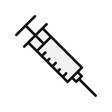 Şırınga simgesi, vektör illüstrasyonu 