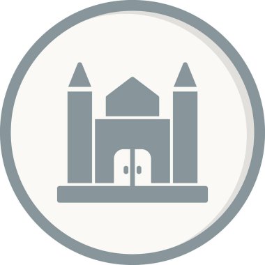 Tema Parkı simgesi, vektör illüstrasyonu