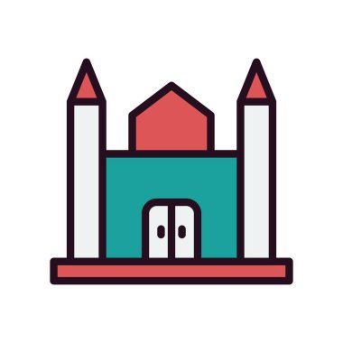 Tema Parkı simgesi, vektör illüstrasyonu