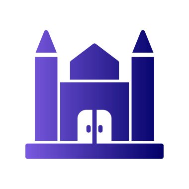 Tema Parkı simgesi, vektör illüstrasyonu