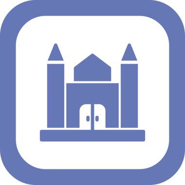 Tema Parkı simgesi, vektör illüstrasyonu