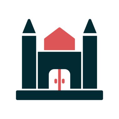 Tema Parkı simgesi, vektör illüstrasyonu