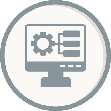 Bilgisayar ayarları vektör ince çizgi simgesi