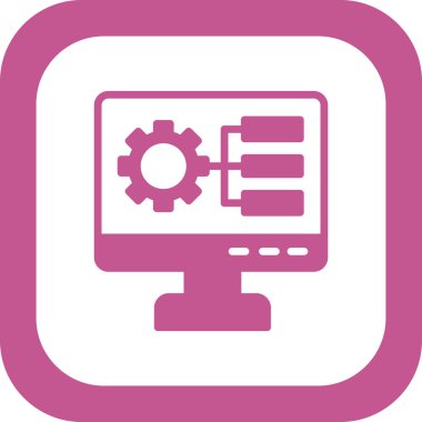 Ayarlar vektör illüstrasyon tasarımlı bilgisayar monitörü