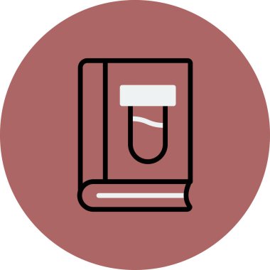 Kitap satırı simgesi, vektör çizim