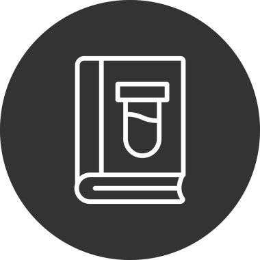 Kitap satırı simgesi, vektör çizim