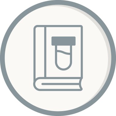 Kitap satırı simgesi, vektör çizim