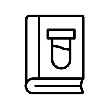 Kitap satırı simgesi, vektör çizim