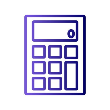 Hesap Makinesi simgesi, vektör illüstrasyonu 