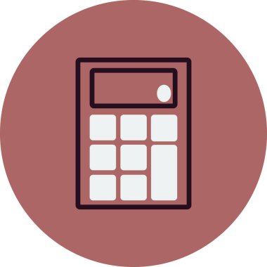 Hesap Makinesi simgesi, vektör illüstrasyonu 