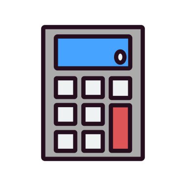 Hesap Makinesi simgesi, vektör illüstrasyonu 