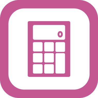 Hesap Makinesi simgesi, vektör illüstrasyonu 