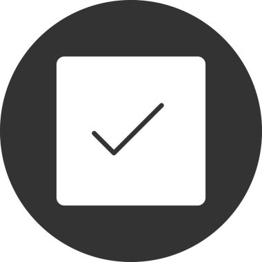 Simge, vektör illüstrasyonunu kontrol et 