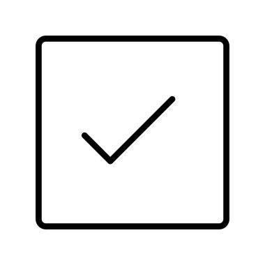 Simge, vektör illüstrasyonunu kontrol et 