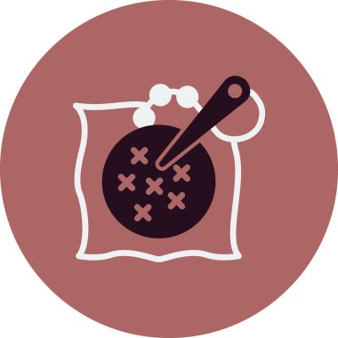 Modern dikiş simgesinin vektör illüstrasyonu