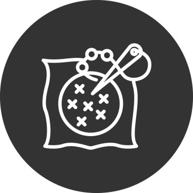 Modern dikiş simgesinin vektör illüstrasyonu