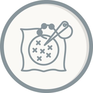 Modern dikiş simgesinin vektör illüstrasyonu