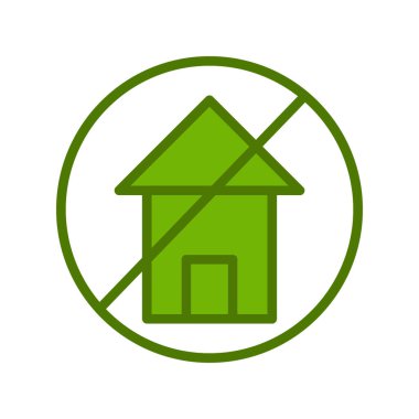 Çizgiyi aşan bina binasının vektör çizimi reddedildi