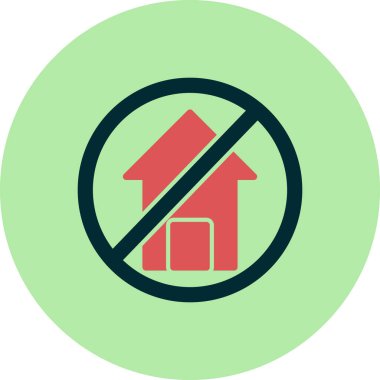 Çizgiyi aşan bina binasının vektör çizimi reddedildi