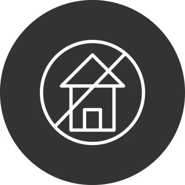 Çizgiyi aşan bina binasının vektör çizimi reddedildi