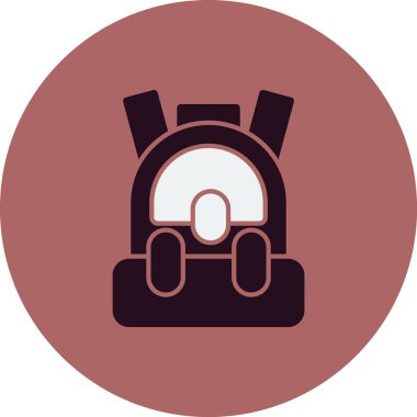 okul çantası ikon vektör illüstrasyonu