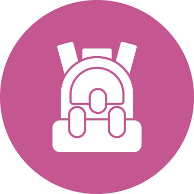 okul çantası ikon vektör illüstrasyonu