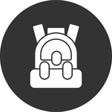 okul çantası ikon vektör illüstrasyonu