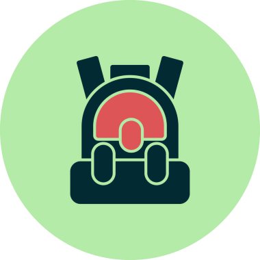 okul çantası ikon vektör illüstrasyonu