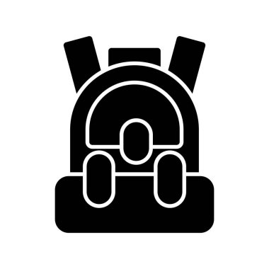 okul çantası ikon vektör illüstrasyonu