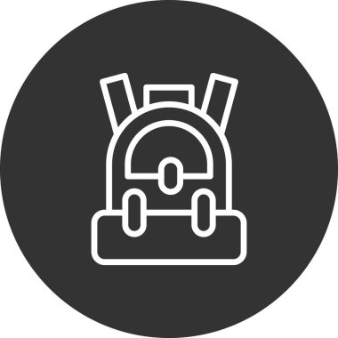 okul çantası ikon vektör illüstrasyonu