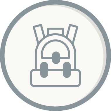 okul çantası ikon vektör illüstrasyonu